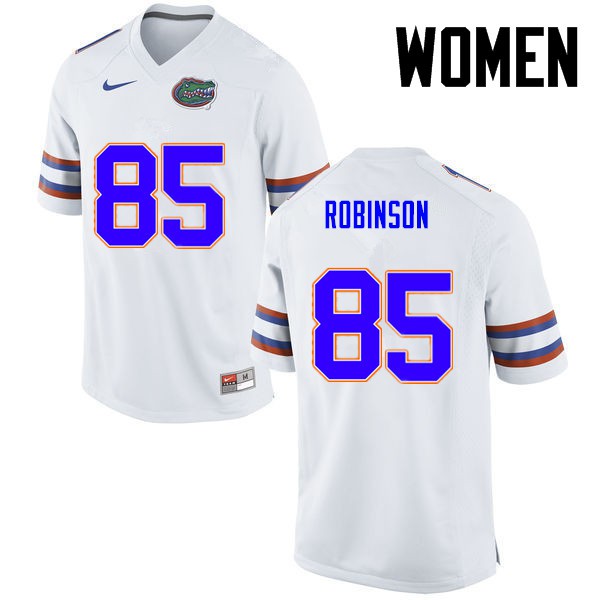 Florida Gators Women #85 James Robinson College Football White